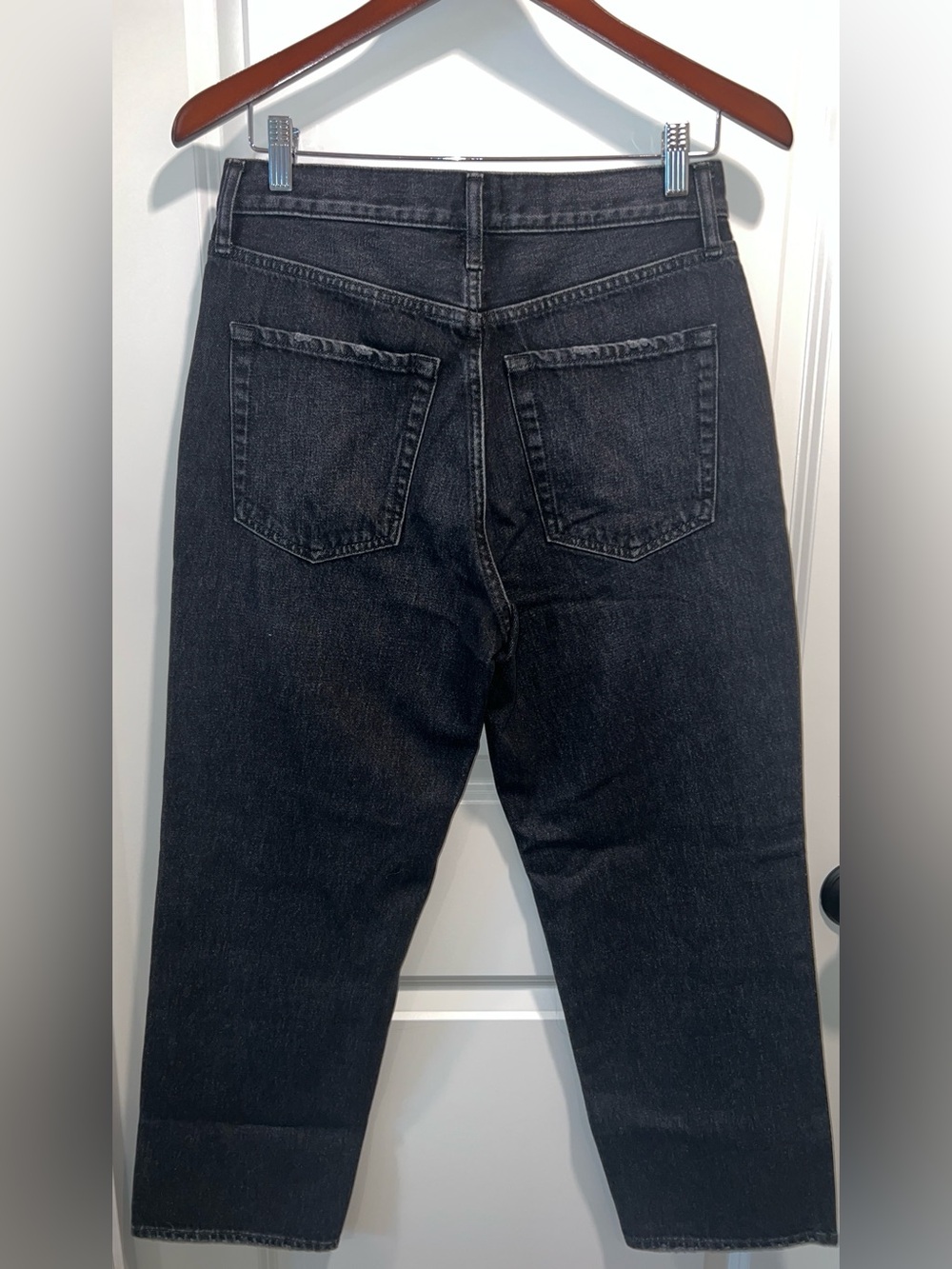 Quince Women's Bella Rigid Straight Jeans Graphite Black Size 28x26 NWT - Picture 5 of 7